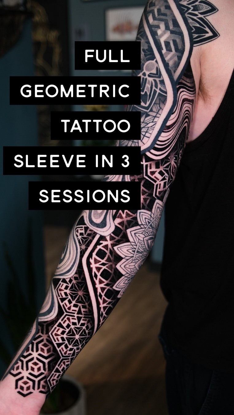Geometric tattoo by Raúl Wesche