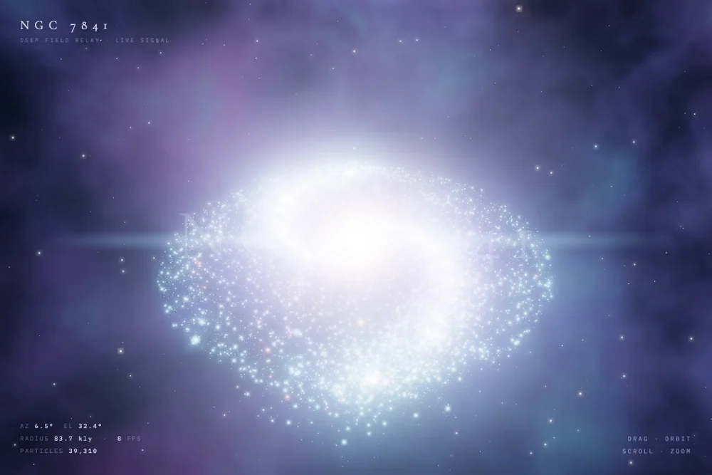 GLM-generated glowing spiral galaxy
