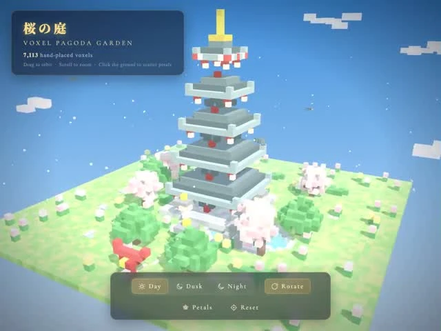 Nex generated pagoda scene after its disclosed two-line repair