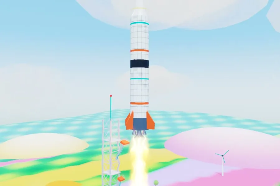 Stacked rocket launch: Grok 4.6 top, Grok 4.7 bottom