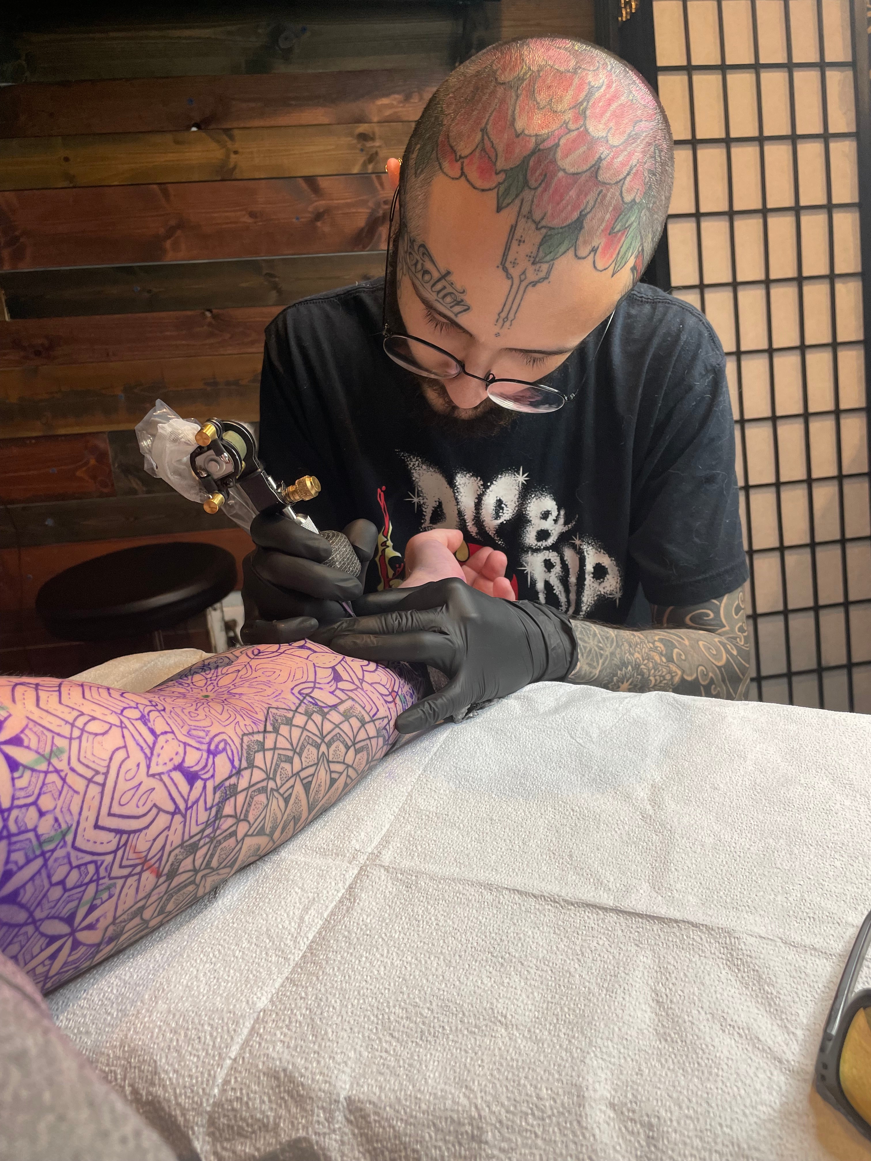 Adam Recker tattoo by Raúl Wesche