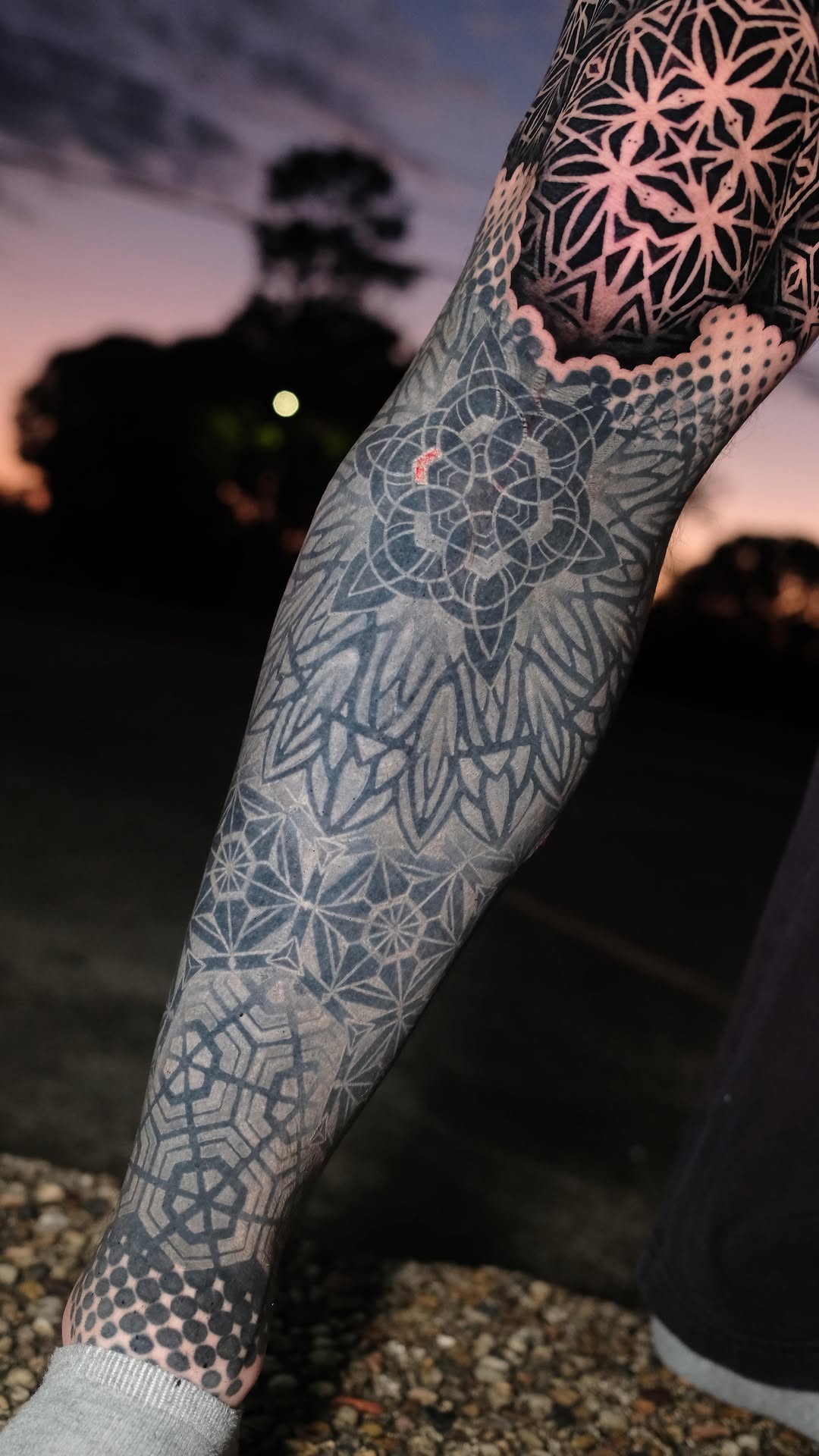 Geometric tattoo by Raúl Wesche