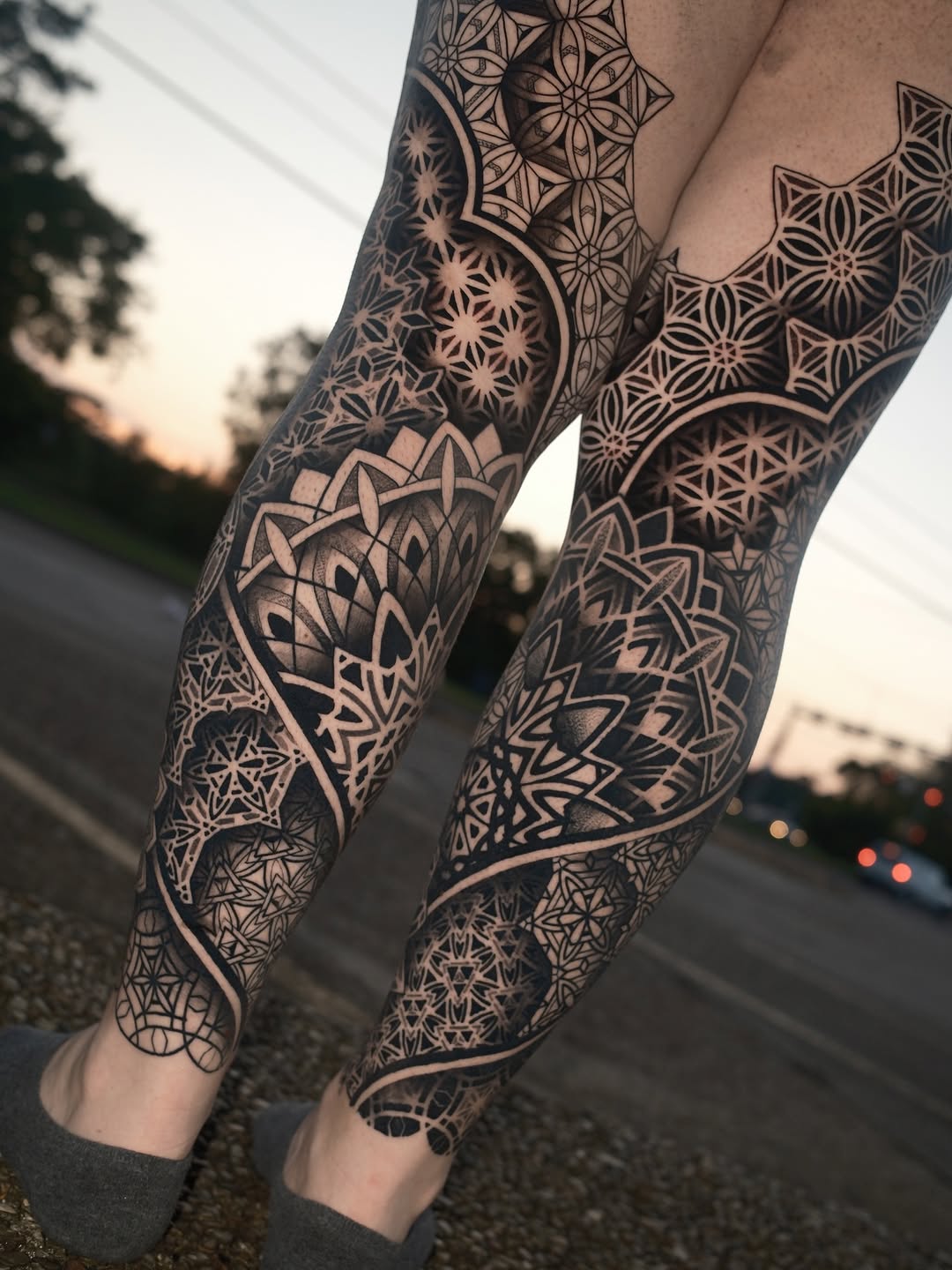 Geometric tattoo by Raúl Wesche